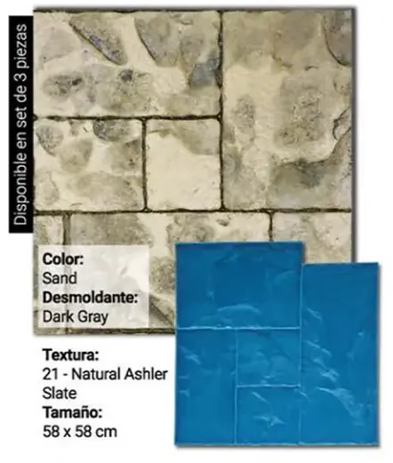 [TB-21] Molde TB-21 Natural Ashler Slate